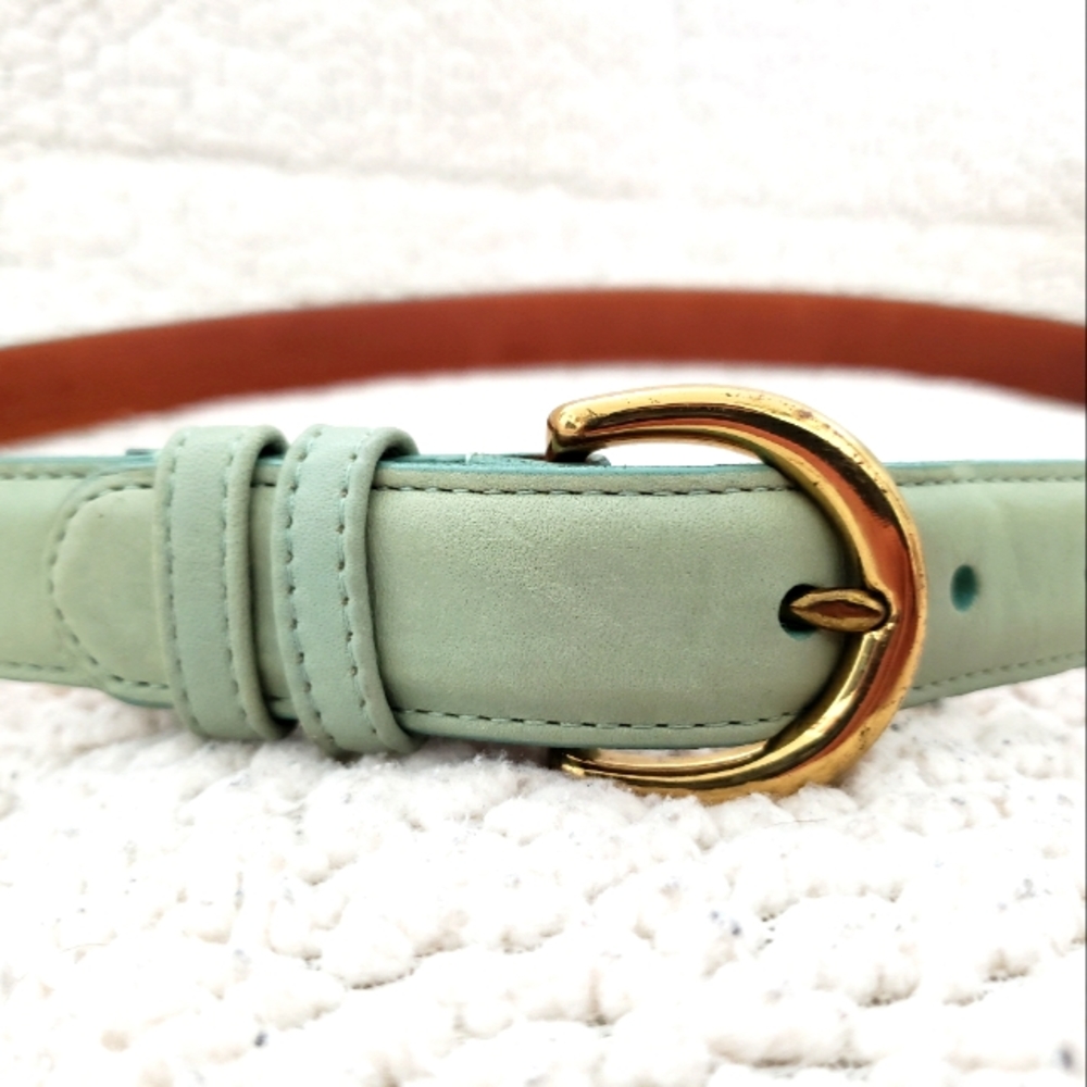 Coach pistachio color belt